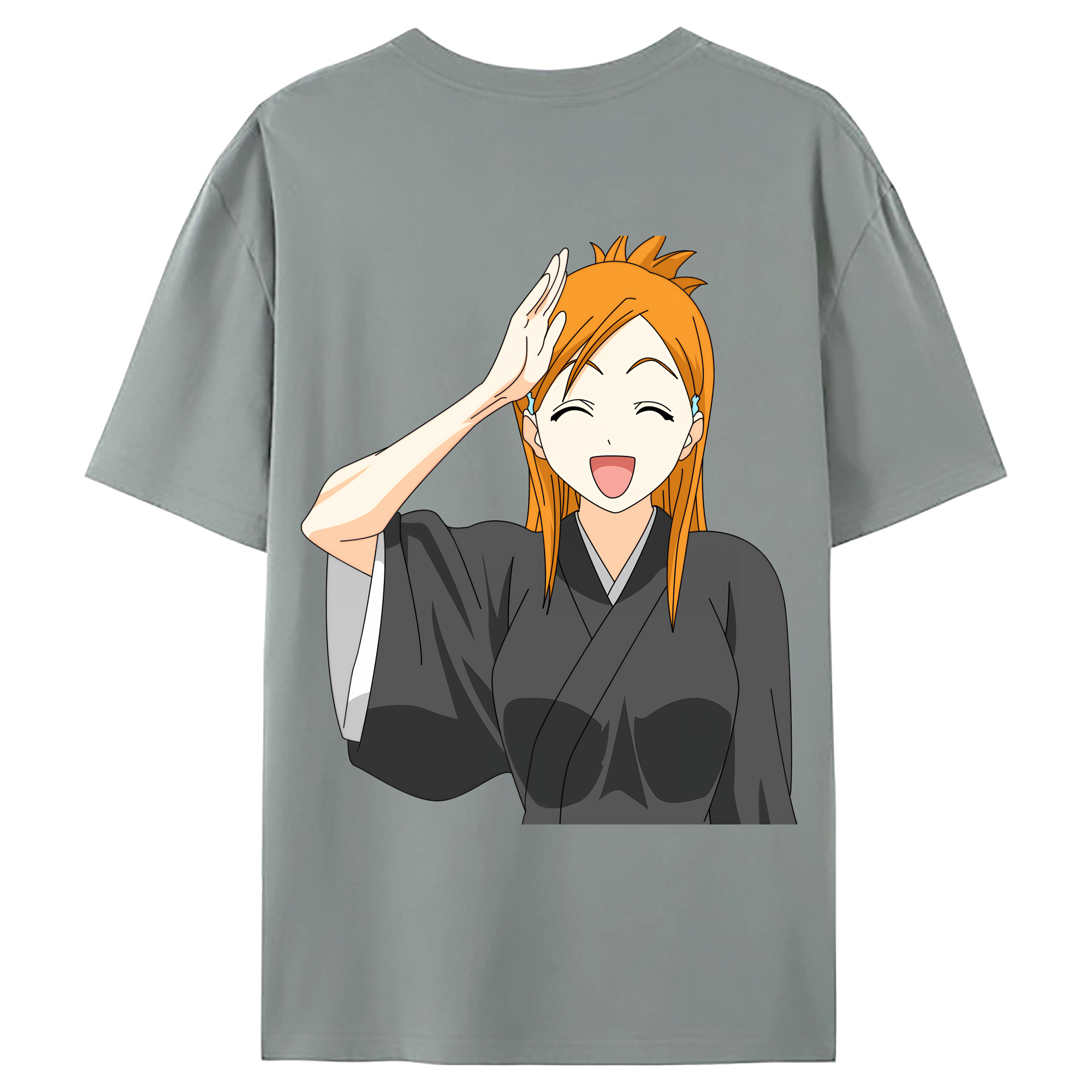 （画像用） ブリーチ 井上織姫（いのうえおりひめ） BLEACH Inoue Orihime 綿100％ メンズ半袖Tシャツ（バックプリント） 通気性